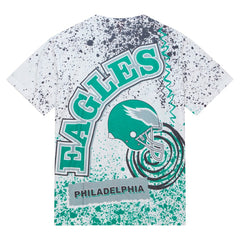 Mitchell & Ness Philadelphia Eagles Big & Tall Allover Print T-Shirt White