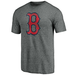 Boston Red Sox Official Logo Tri-Blend T-Shirt - Heather Gray - MLB on Sale