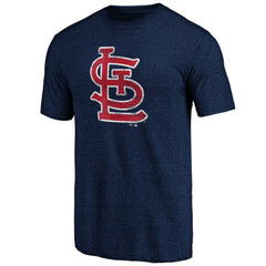 St. Louis Cardinals Official Logo Tri-Blend T-Shirt - Navy - MLB Sale