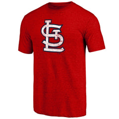 St. Louis Cardinals Official Logo Tri-Blend T-Shirt - Heather Red - MLB on Sale