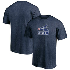 Chicago White Sox Cooperstown Collection Throwback Logo Tri-Blend T-Shirt - Navy - MLB Discount