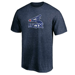Chicago White Sox Cooperstown Collection Throwback Logo Tri-Blend T-Shirt - Navy - MLB Discount