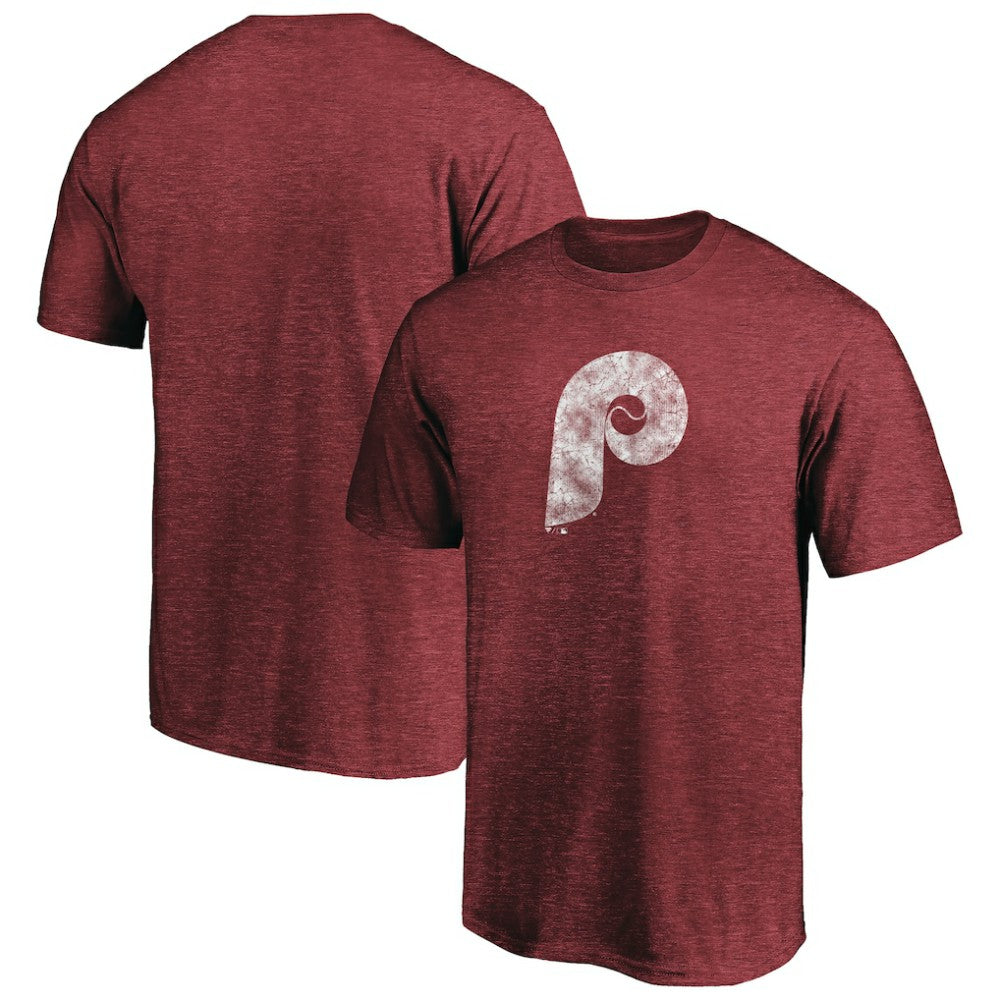 Philadelphia Phillies Cooperstown Collection Throwback Logo Tri-Blend T-Shirt - Burgundy - MLB Online