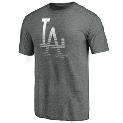 Los Angeles Dodgers Cooperstown Collection Logo Tri-Blend T-Shirt - Heather Gray - MLB on Sale