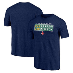 Boston Red Sox Hometown Collection Scoreboard Tri-Blend T-Shirt - Heather Navy - MLB on Sale
