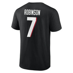 Fanatics Bijan Robinson Atlanta Falcons Icon Name & Number T-Shirt Black