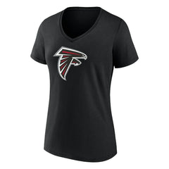 Fanatics Bijan Robinson Atlanta Falcons Women's Icon Name & Number V-Neck T-Shirt Black