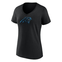 Fanatics Bryce Young Carolina Panthers Women's Icon Name & Number V-Neck T-Shirt Black