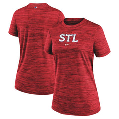St. Louis Cardinals Nike Women's 2024 City Connect Authentic Collection Practice Velocity T-Shirt - Red - Nike Sale