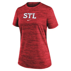 St. Louis Cardinals Nike Women's 2024 City Connect Authentic Collection Practice Velocity T-Shirt - Red - Nike Sale