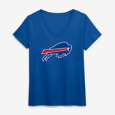 Buffalo Bills Logo Athletic Women's Primary Logo V-Neck T-Shirt Royal