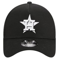Houston Astros New Era A-Frame 9FORTY Trucker Adjustable Hat - Black - New Era Discount