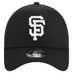 San Francisco Giants New Era A-Frame 9FORTY Trucker Adjustable Hat - Black - New Era Online