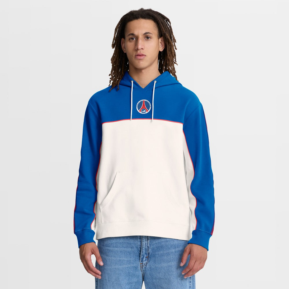 Paris Saint-Germain Retro Overhead Tri-Blend Hoodie Royal/White - Fanatics