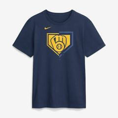 Milwaukee Brewers Nike Icon T-Shirt - Navy - Nike on Sale