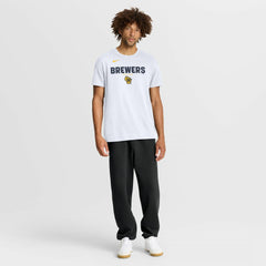 Milwaukee Brewers Nike Bold Team Name T-Shirt - White - Nike Lifestyle
