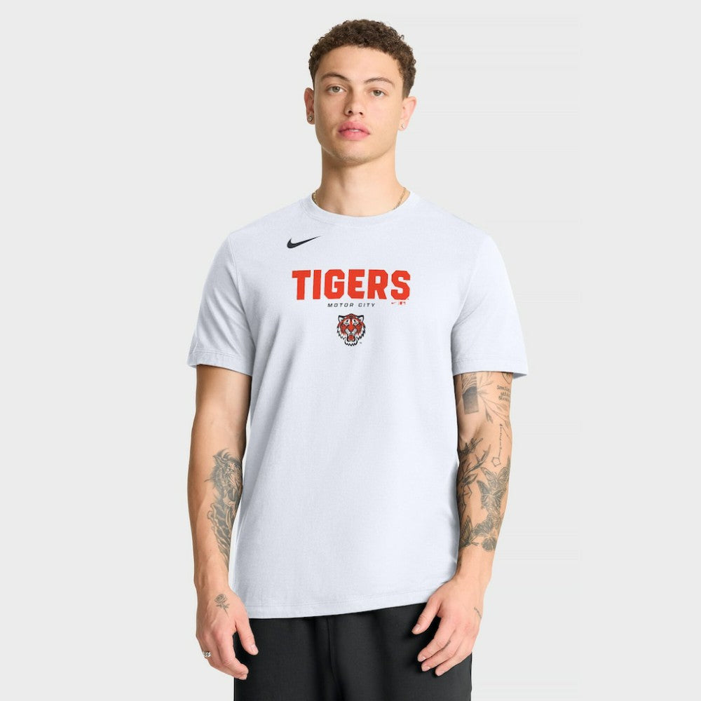 Detroit Tigers Nike Bold Team Name T-Shirt - White - Nike Sale
