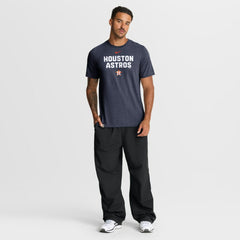 Houston Astros Nike Stacked Tri-Blend T-Shirt - Heather Navy - Nike Discount