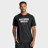 Baltimore Orioles Nike Stacked Tri-Blend T-Shirt - Heather Black - Nike Lifestyle