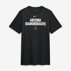 Arizona Diamondbacks Nike Stacked Tri-Blend T-Shirt - Heather Black - Nike Sale