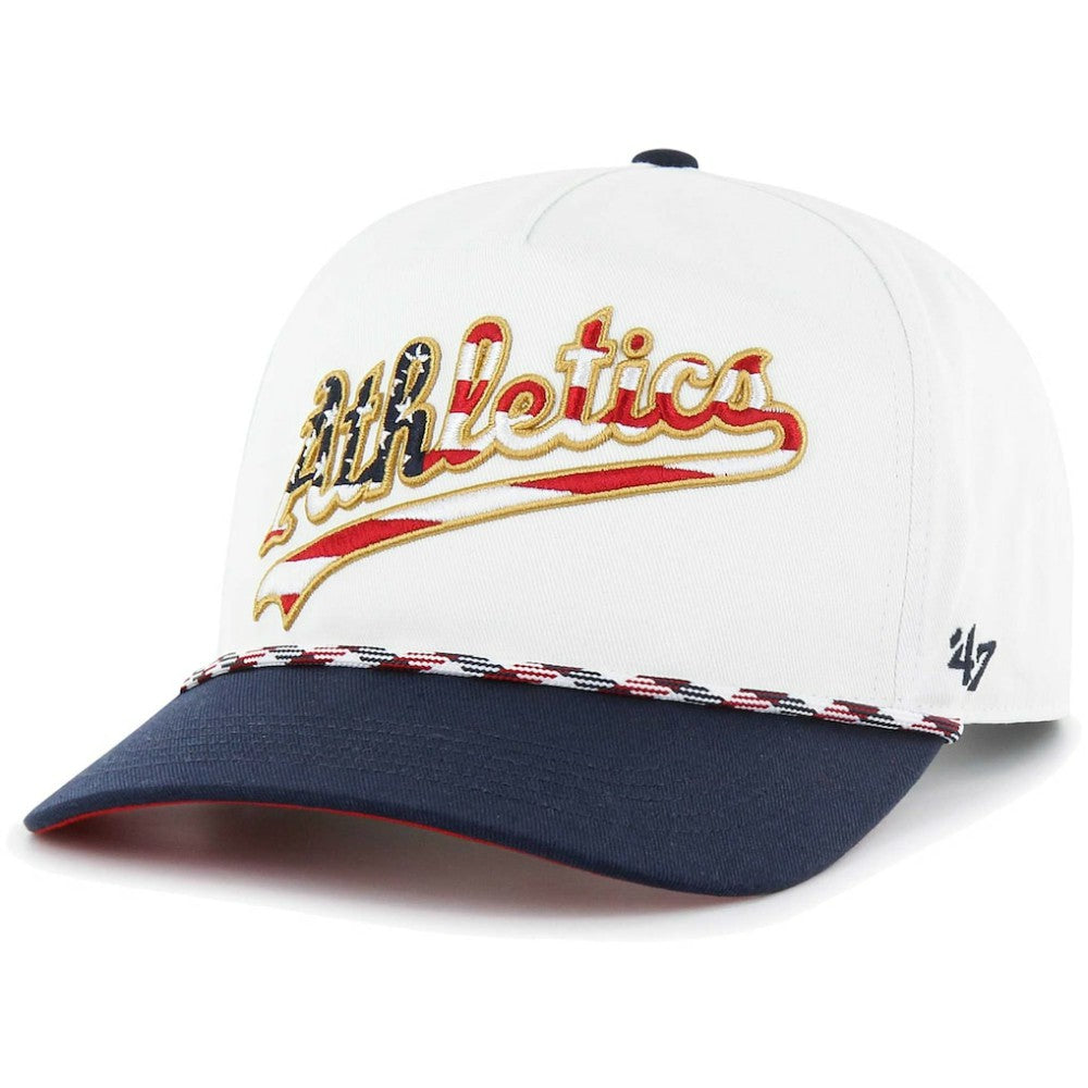 Athletics '47 Flag Script Hitch Snapback Hat - White - 47 brand Online