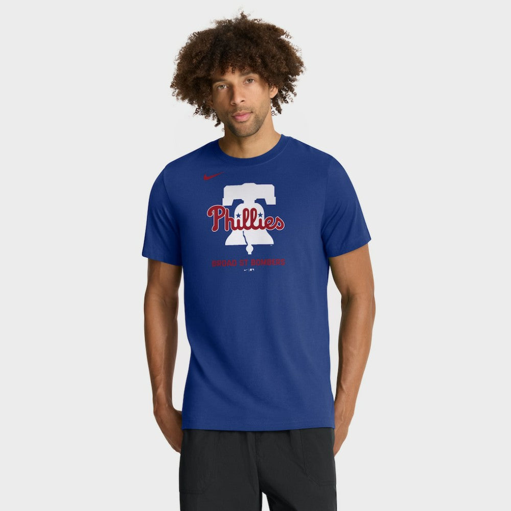 Philadelphia Phillies Nike Tri-Blend Logo T-Shirt - Royal - Nike on Sale