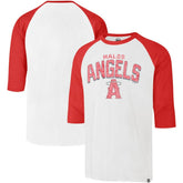 Los Angeles Angels '47 City Connect Crescent Franklin Raglan 3/4-Sleeve T-Shirt - Cream - 47 brand Online