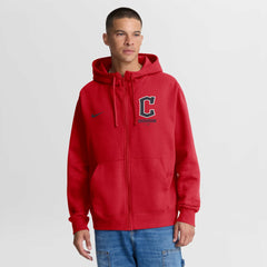 Cleveland Guardians Nike Primetime Lockup Full-Zip Hoodie - Red - Nike Sale