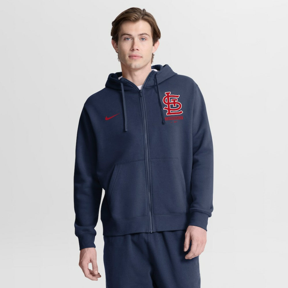 St. Louis Cardinals Nike Primetime Lockup Full-Zip Hoodie - Navy - Nike Discount