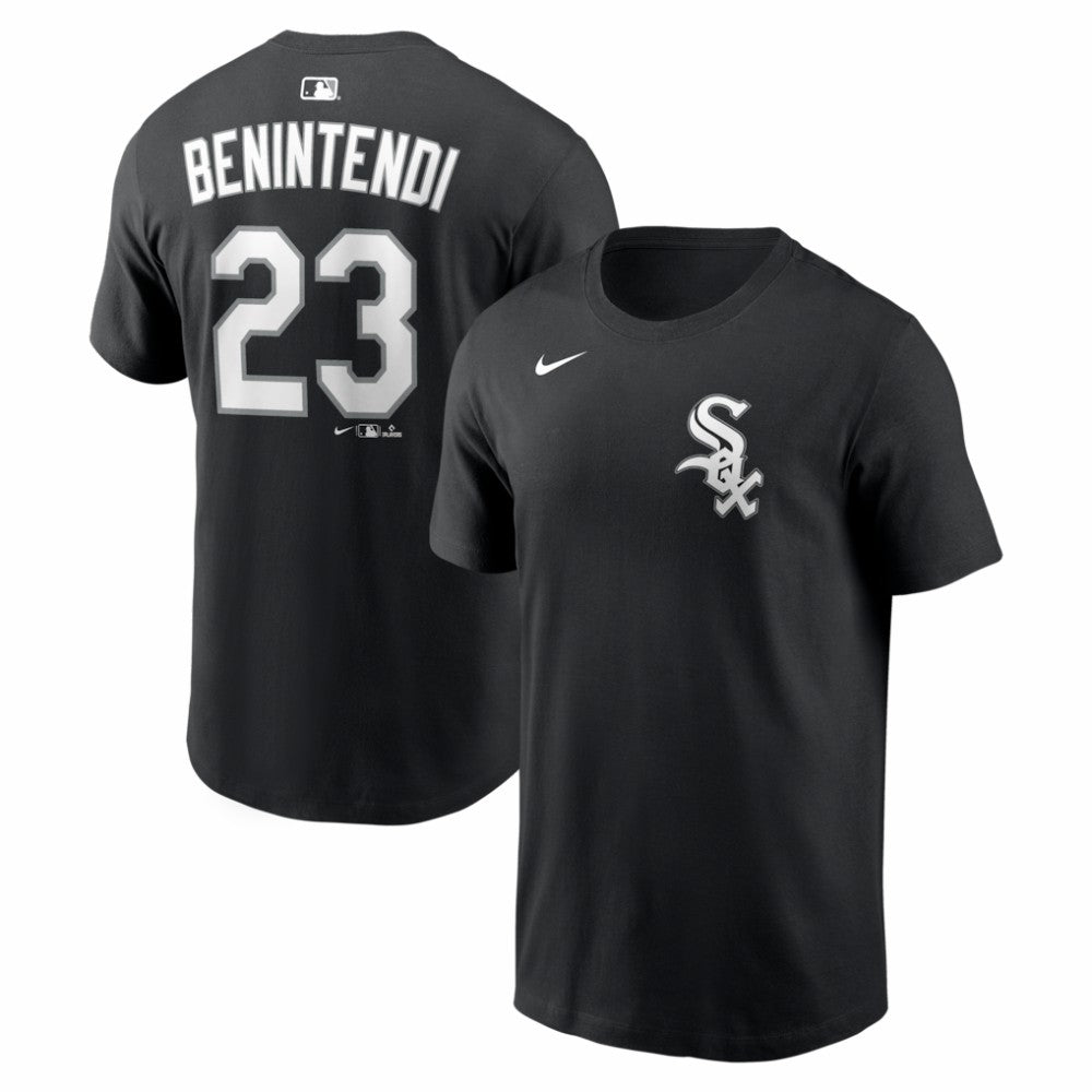 Andrew Benintendi Chicago White Sox Nike Home Name & Number T-Shirt - Black - Nike Sale