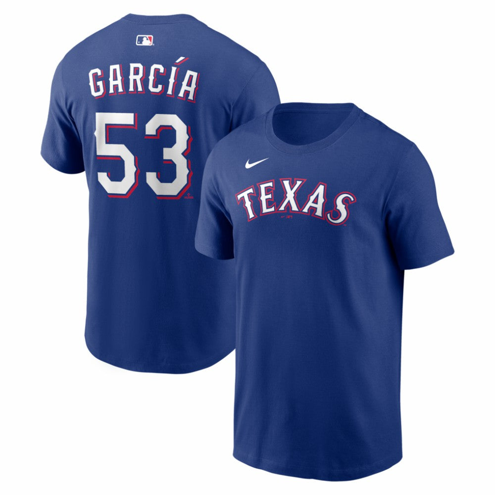 Adolis Garcia Texas Rangers Nike Name & Number T-Shirt - Royal - Nike Lifestyle