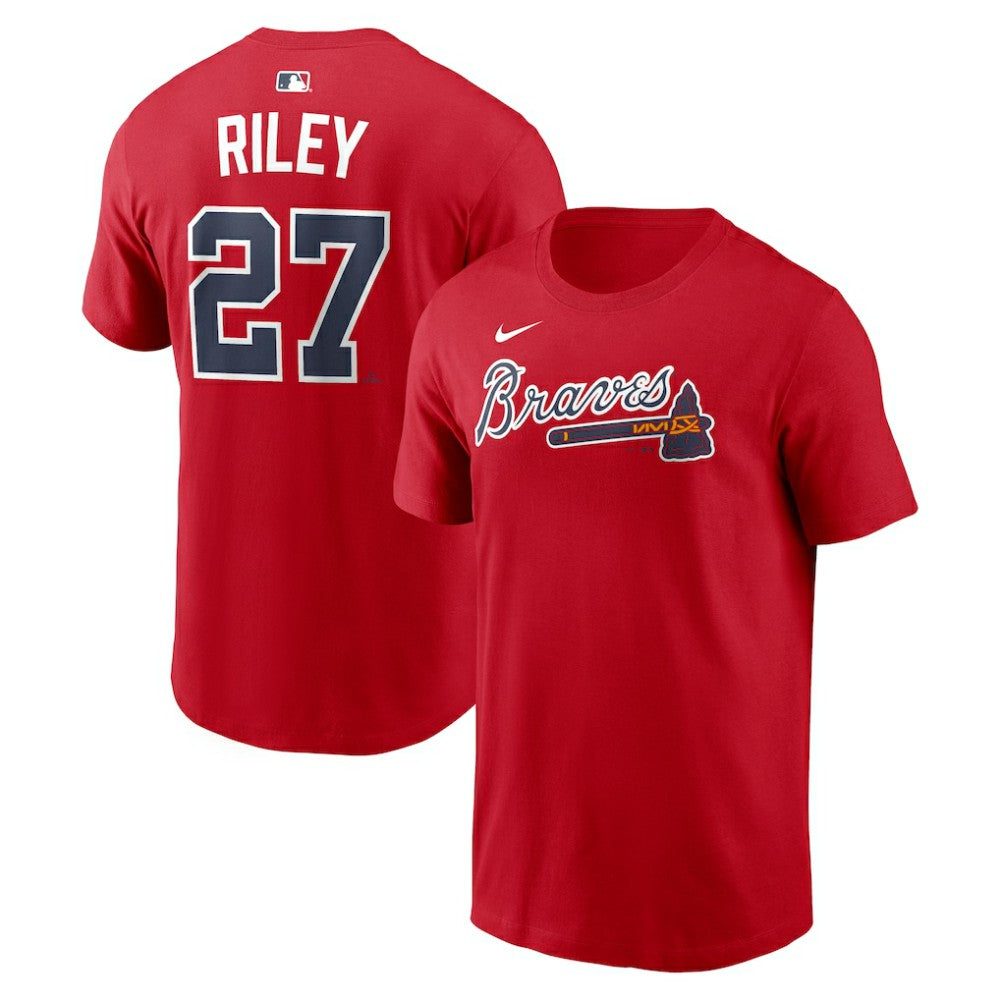 Austin Riley Atlanta Braves Nike Home Name & Number T-Shirt - Red - Nike Online
