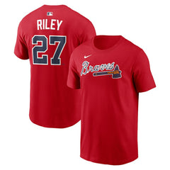 Austin Riley Atlanta Braves Nike Home Name & Number T-Shirt - Red - Nike Online