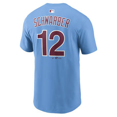 Kyle Schwarber Philadelphia Phillies Nike Name & Number T-Shirt - Light Blue - Nike Lifestyle