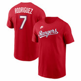 Ivan Rodriguez Texas Rangers Nike Cooperstown Collection Name & Number T-Shirt - Red - Nike Lifestyle