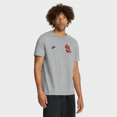 St. Louis Cardinals Nike Cooperstown 2-Hit T-Shirt - Heather Gray - Nike Sale