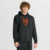 New York Mets Nike Cooperstown Collection Logo Club Hoodie - Black - Nike Online