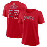 Mike Trout Los Angeles Angels Nike Women's Name & Number T-Shirt - Red - Nike Discount
