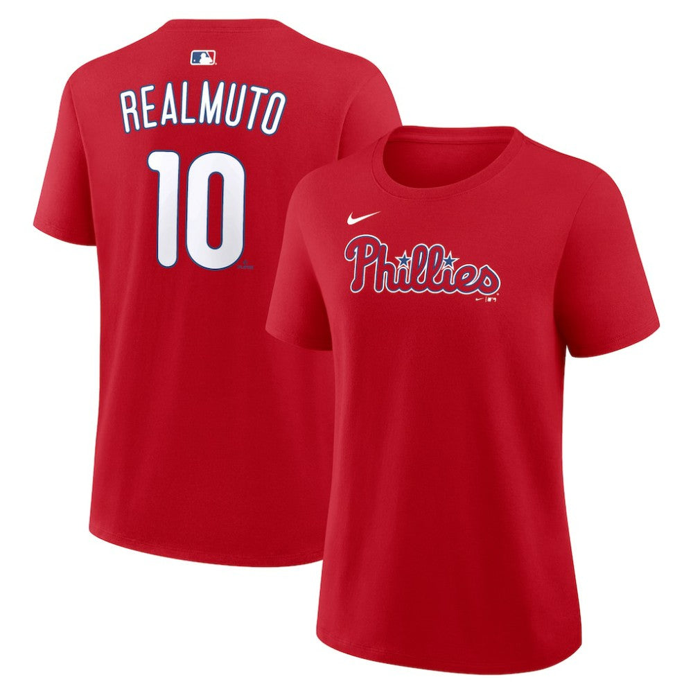J.T. Realmuto Philadelphia Phillies Nike Women's Name & Number T-Shirt - Red - Nike Discount