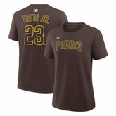 Fernando Tatis Jr. San Diego Padres Nike Women's Name & Number T-Shirt - Brown - Nike Lifestyle
