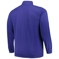 New York Giants Profile Big & Tall Fleece Quarter-Zip Jacket Royal