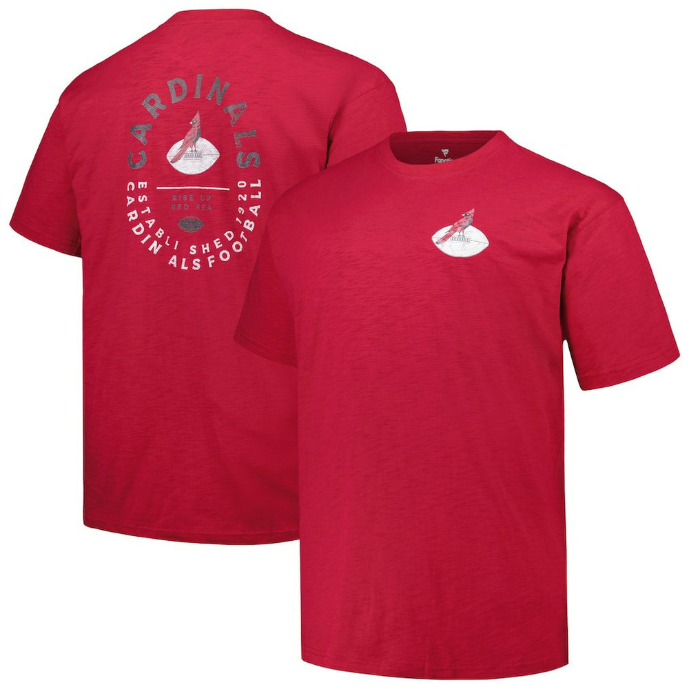 Arizona Cardinals Profile Big & Tall Two-Hit Throwback T-Shirt Cardinal