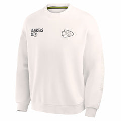 Fanatics Kansas City Chiefs Oversized Type Play Multi Sweatshirt Cream