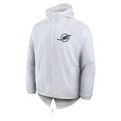 Fanatics Miami Dolphins Type Play Down Full-Zip Jacket White