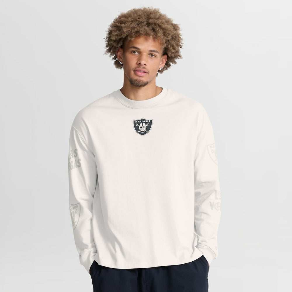 Fanatics Las Vegas Raiders Oversized Type Play Long Sleeve T-Shirt Gray