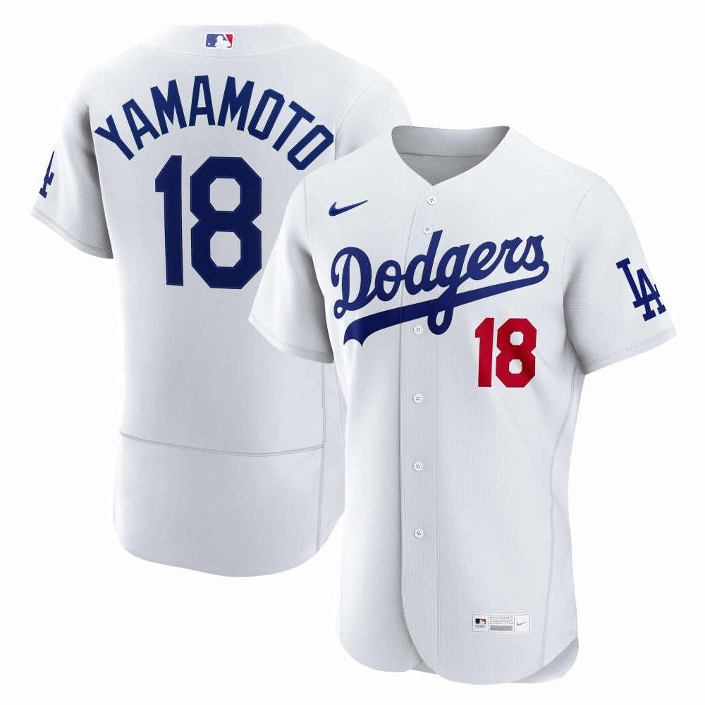 Yoshinobu Yamamoto Los Angeles Dodgers Nike Home Authentic Jersey - White - Nike Sale