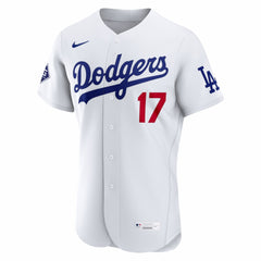 Shohei Ohtani Los Angeles Dodgers Nike Home Authentic Sponsor Patch Jersey - White - Nike on Sale