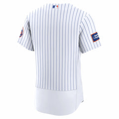 New York Mets Nike Home Sponsor Patch Authentic Jersey - White - Nike Discount