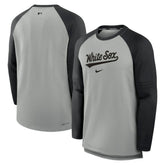 Chicago White Sox Nike Authentic Collection Game Time Raglan Performance Long Sleeve T-Shirt - Heather Gray/Black - Nike on Sale