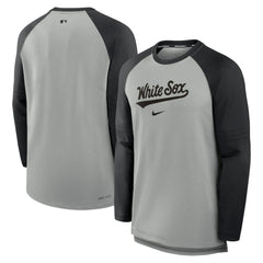 Chicago White Sox Nike Authentic Collection Game Time Raglan Performance Long Sleeve T-Shirt - Heather Gray/Black - Nike on Sale